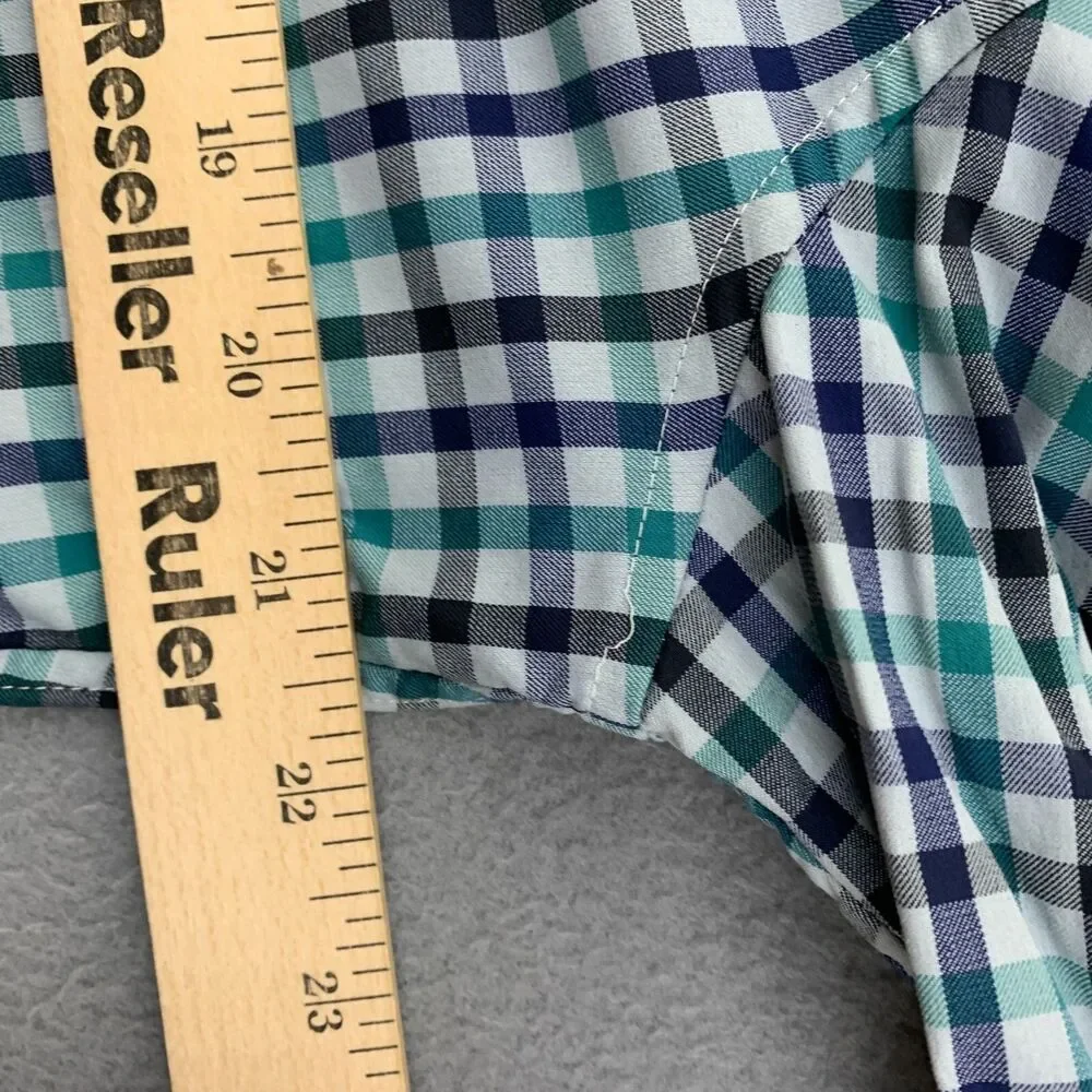 Bonobos Button Shirt Mens Large Slim Fit Stretch Gingham Plaid Long Sleeve